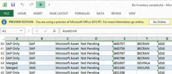 Excel2013rt